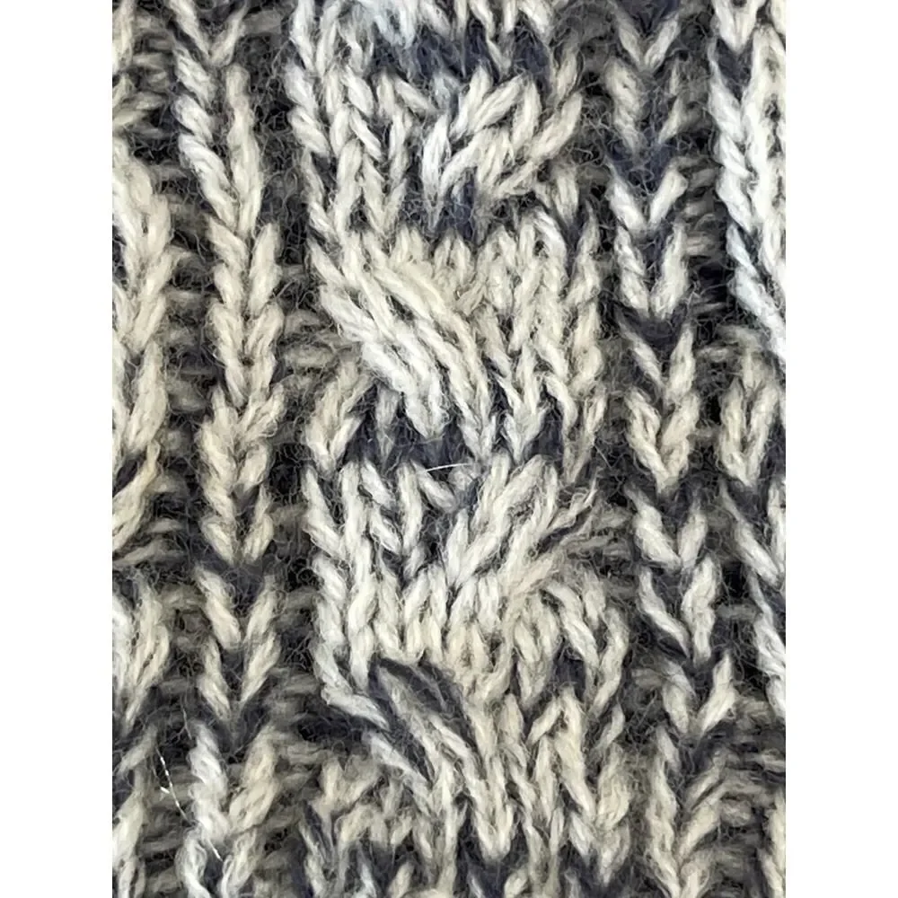 Small Dog Gray Cream Knit Leg Warmers Size S Cozy Cotton Pair